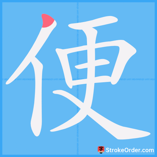 便 Stroke Order Animation