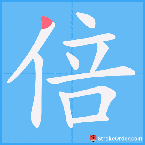 倍 Stroke Order Animation