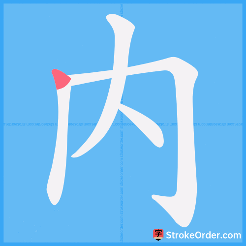 內 Stroke Order Animation
