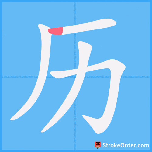 历 Stroke Order Animation