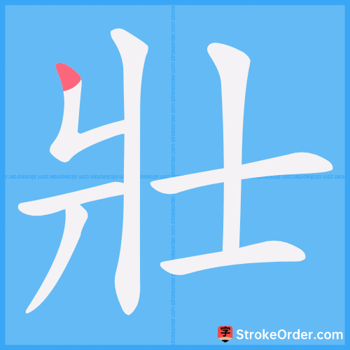 壯 Stroke Order Animation
