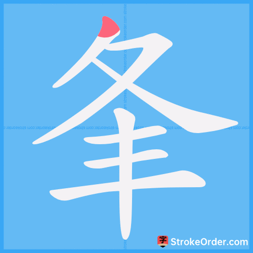 夆 Stroke Order Animation