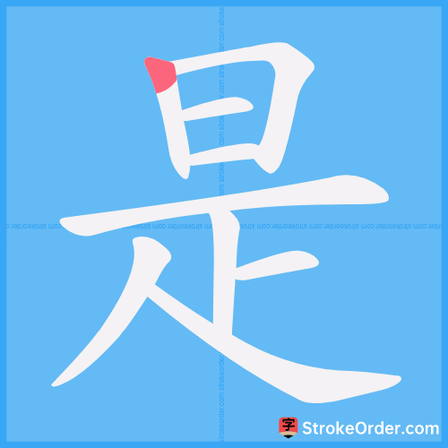 是 Stroke Order Animation
