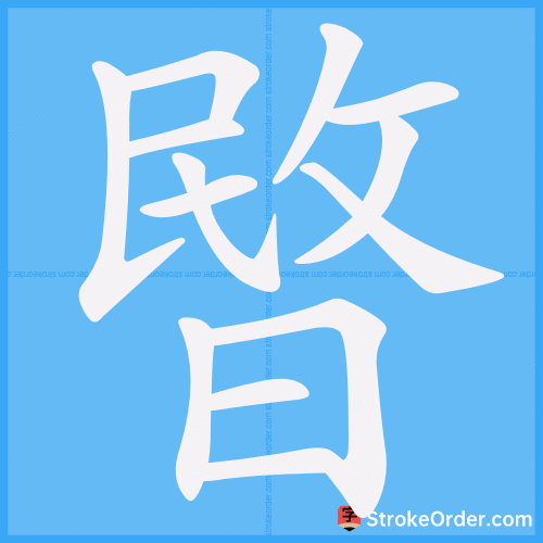暋 Stroke Order Animation