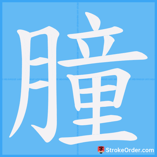 朣 Stroke Order Animation