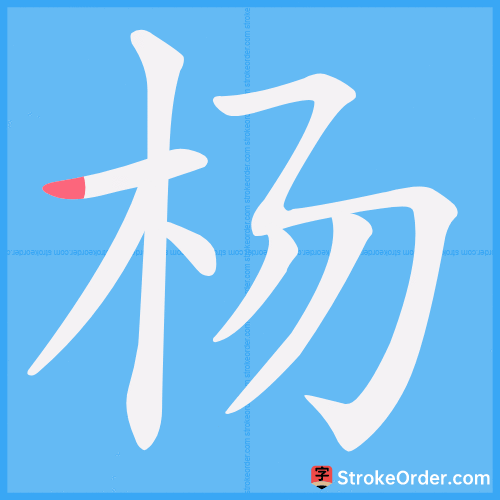 杨 Stroke Order Animation