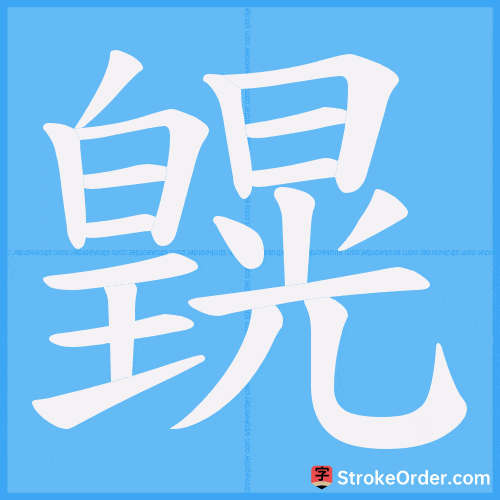 皩 Stroke Order Animation