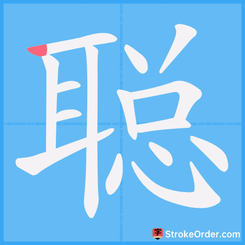 聪 Stroke Order Animation