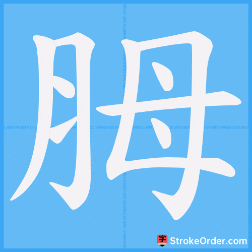 胟 Stroke Order Animation