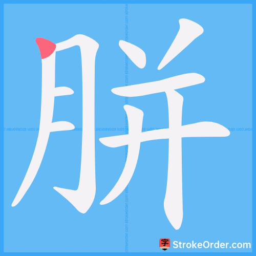 胼 Stroke Order Animation