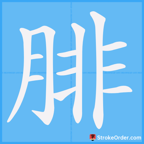 腓 Stroke Order Animation