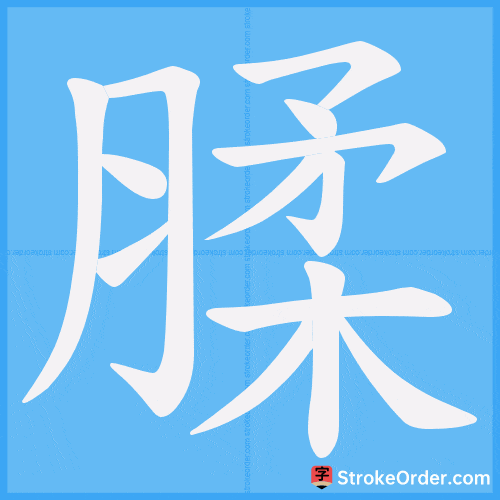 腬 Stroke Order Animation