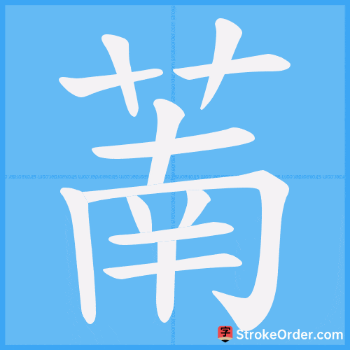 萳 Stroke Order Animation