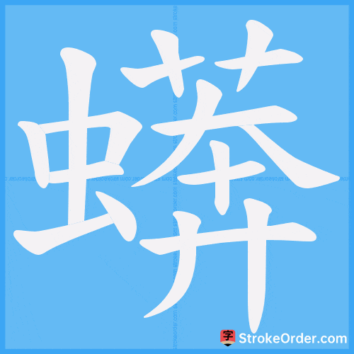 蠎 Stroke Order Animation