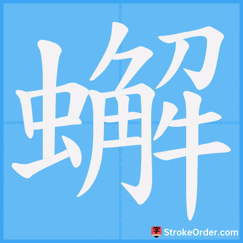 蠏 Stroke Order Animation