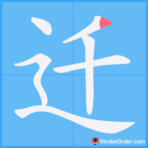 迁 Stroke Order Animation