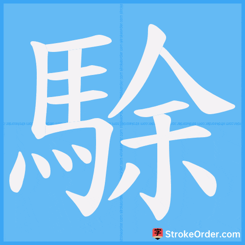 駼 Stroke Order Animation