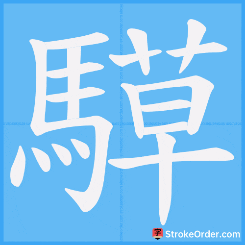 騲 Stroke Order Animation