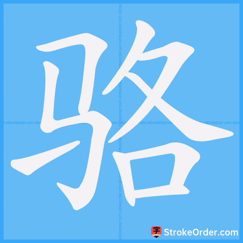 骆 Stroke Order Animation