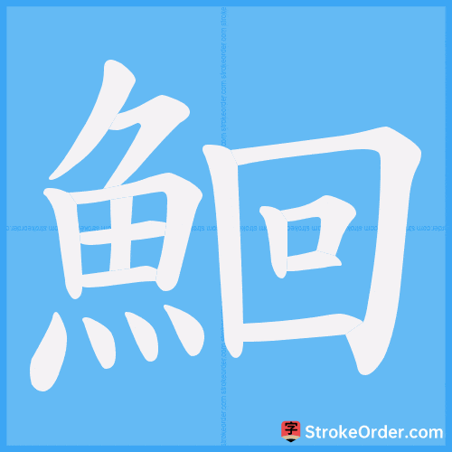 鮰 Stroke Order Animation