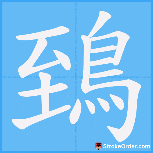 鵄 Stroke Order Animation