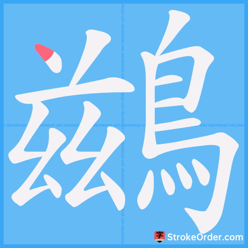 鷀 Stroke Order Animation