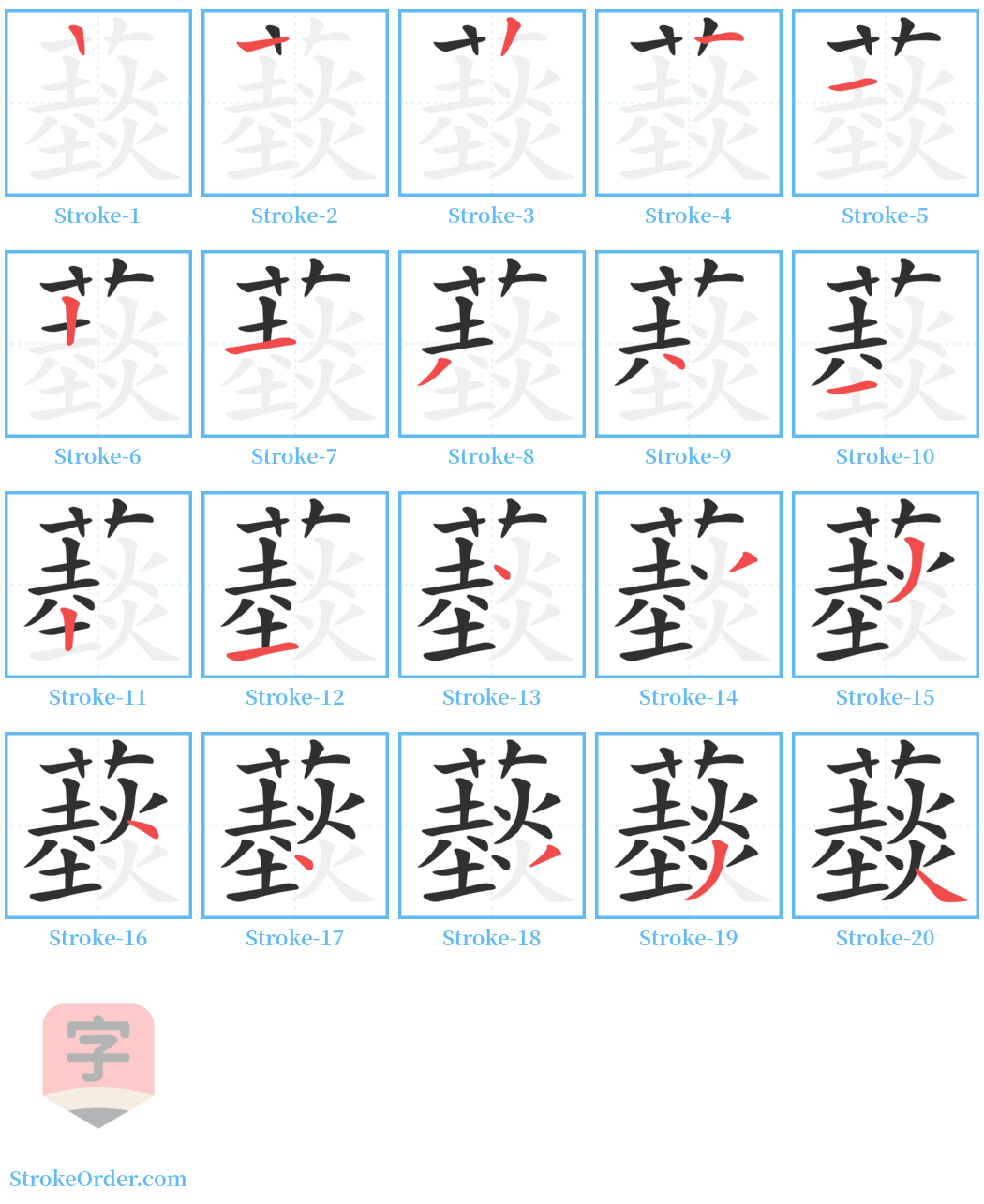 䕭 Stroke Order Diagrams