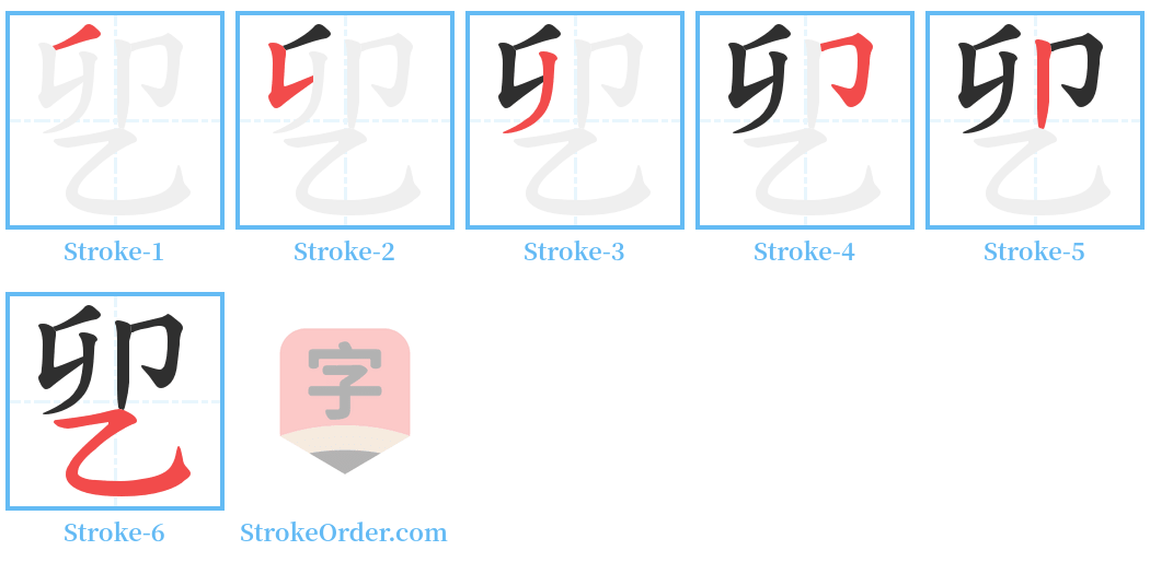 乮 Stroke Order Diagrams