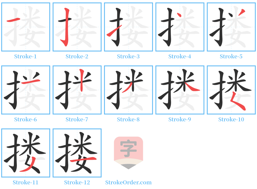 搂 Stroke Order Diagrams