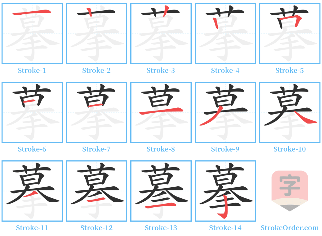 摹 Stroke Order Diagrams