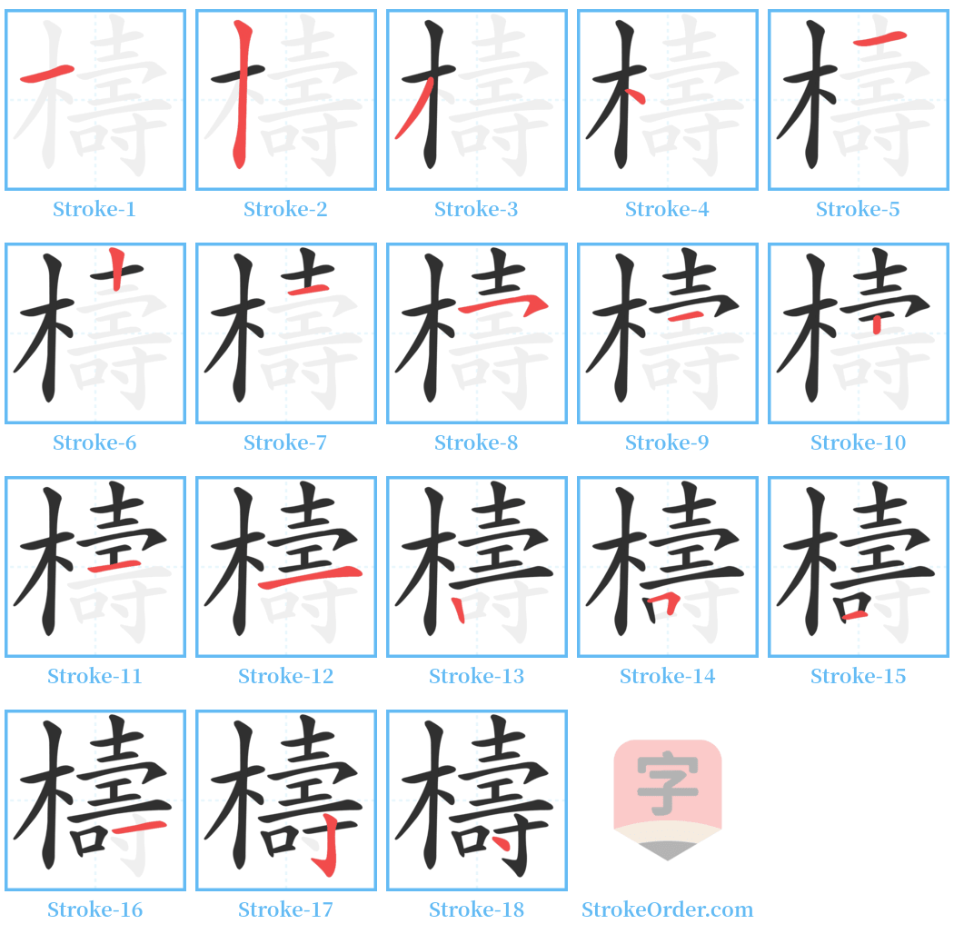 檮 Stroke Order Diagrams