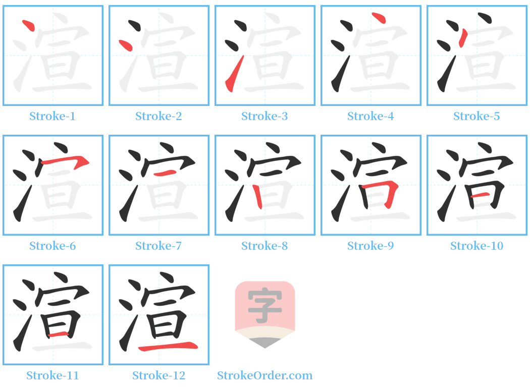 渲 Stroke Order Diagrams