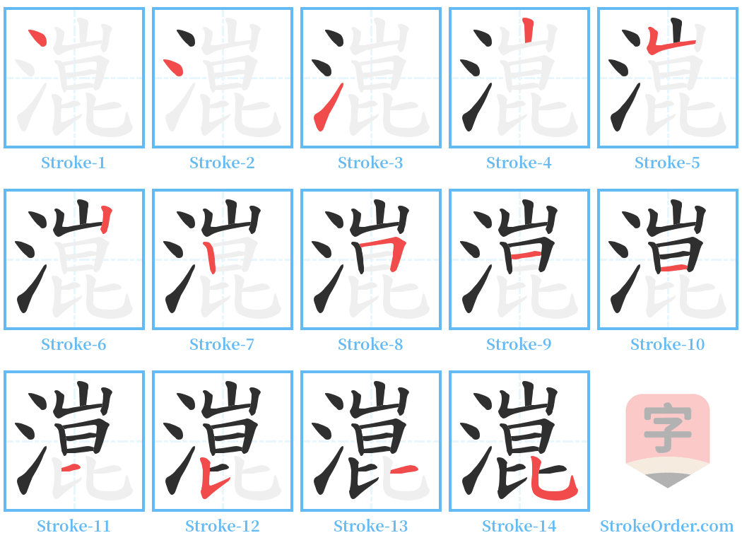 潉 Stroke Order Diagrams