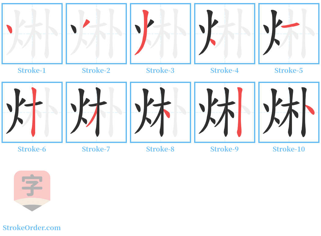 烞 Stroke Order Diagrams
