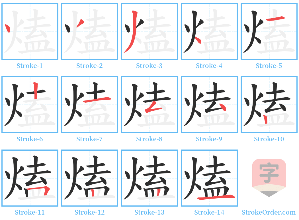 熆 Stroke Order Diagrams