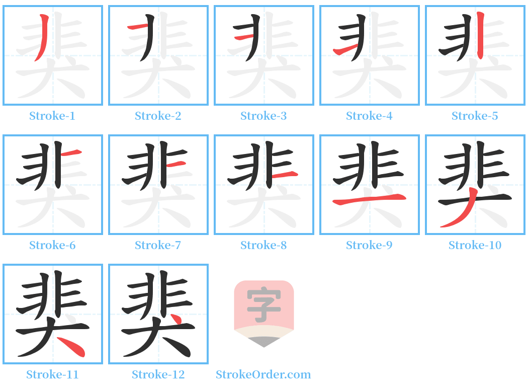 猆 Stroke Order Diagrams