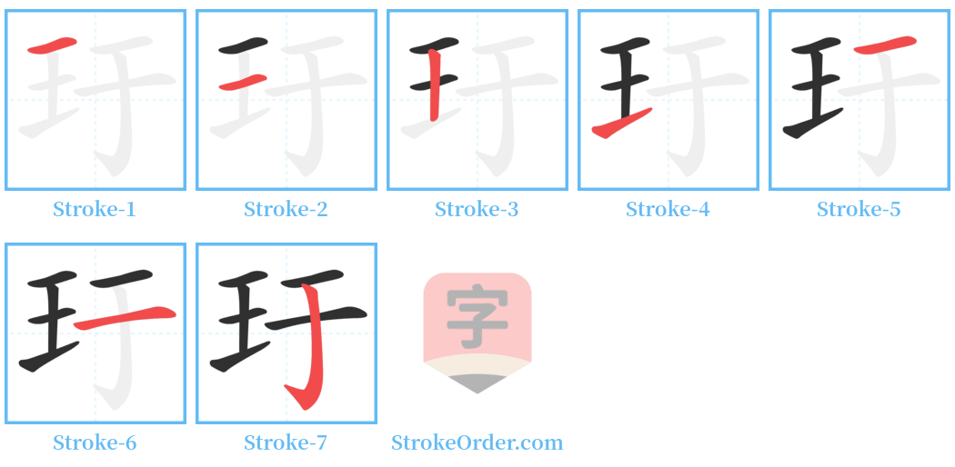 玗 Stroke Order Diagrams
