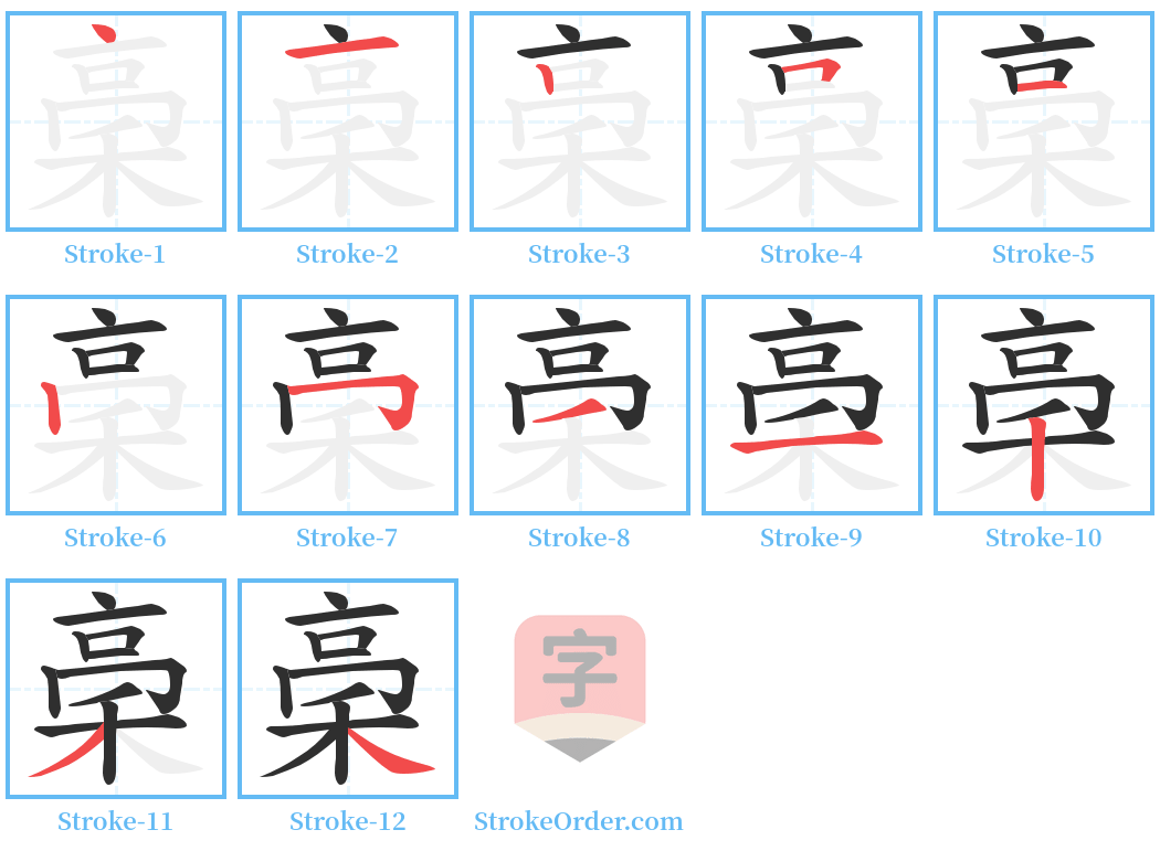 稁 Stroke Order Diagrams