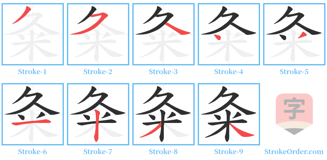 粂 Stroke Order Diagrams