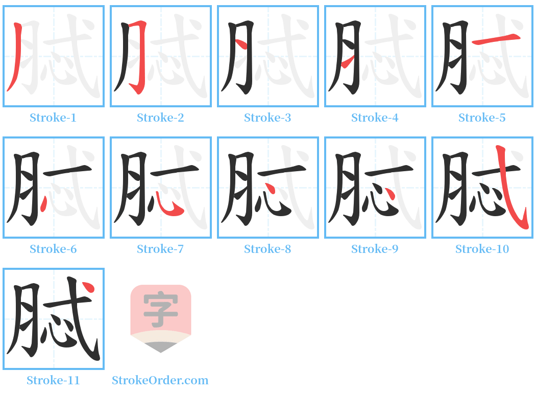 脦 Stroke Order Diagrams