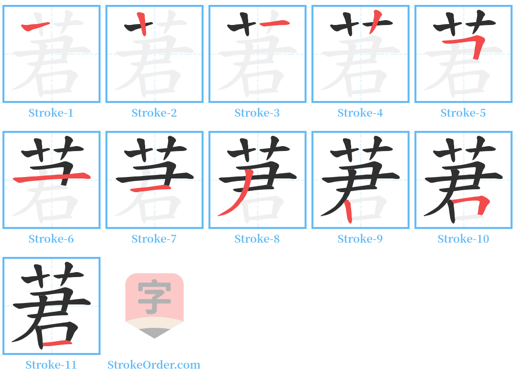 莙 Stroke Order Diagrams