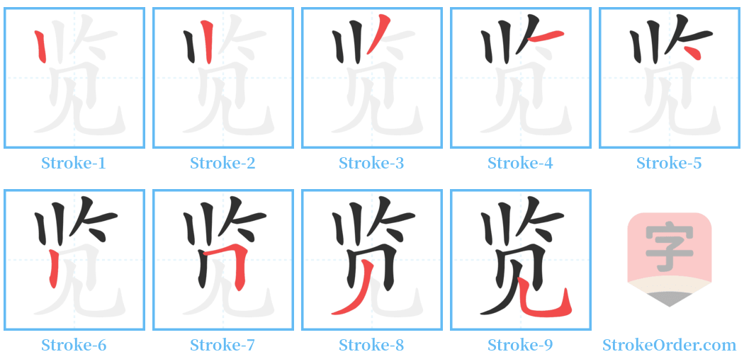 览 Stroke Order Diagrams