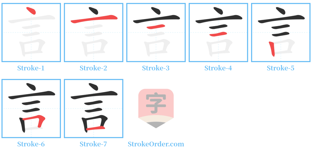 䜕 Stroke Order Diagrams