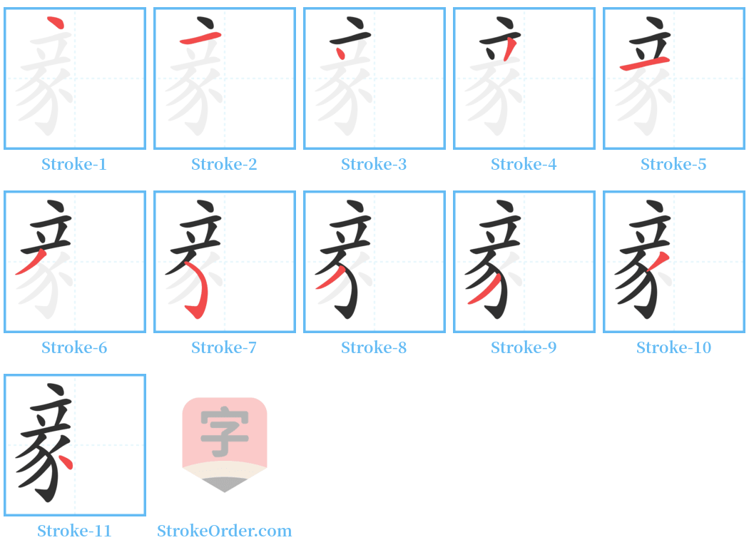 豙 Stroke Order Diagrams