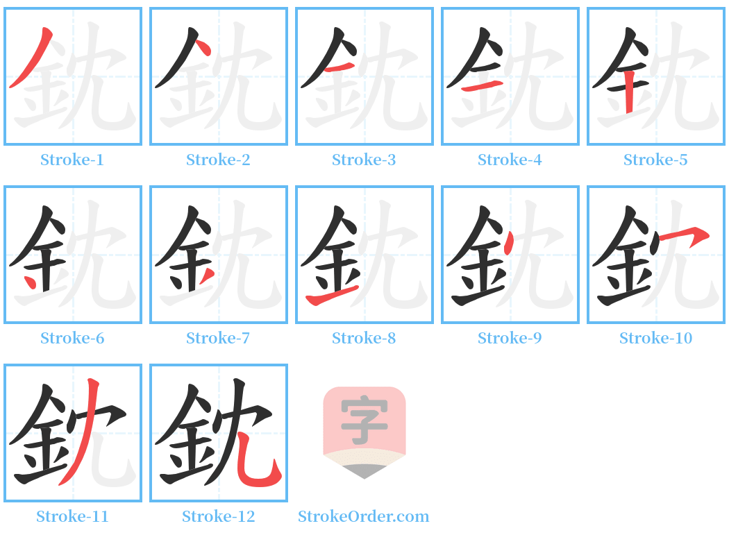 鈂 Stroke Order Diagrams